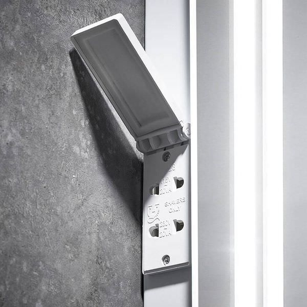 Sensio Shannon Rectangular Frontlit Illuminated Mirror with Concealed Shaver Sockets - 500 x 700mm