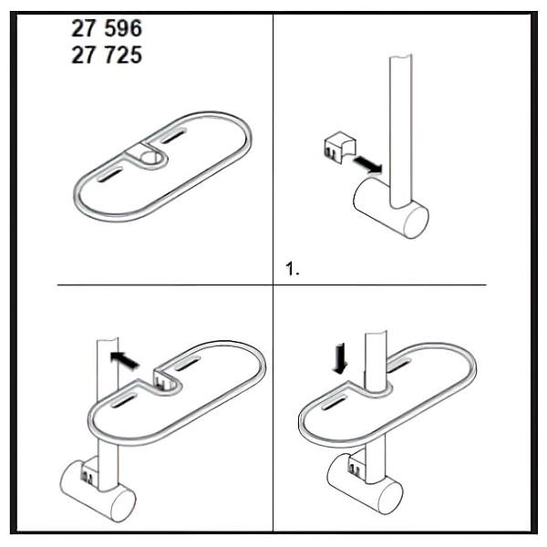 Grohe Tempesta acrylic soap dish with easy reach design, measuring 22x91mm, mounted on a bathroom wall.