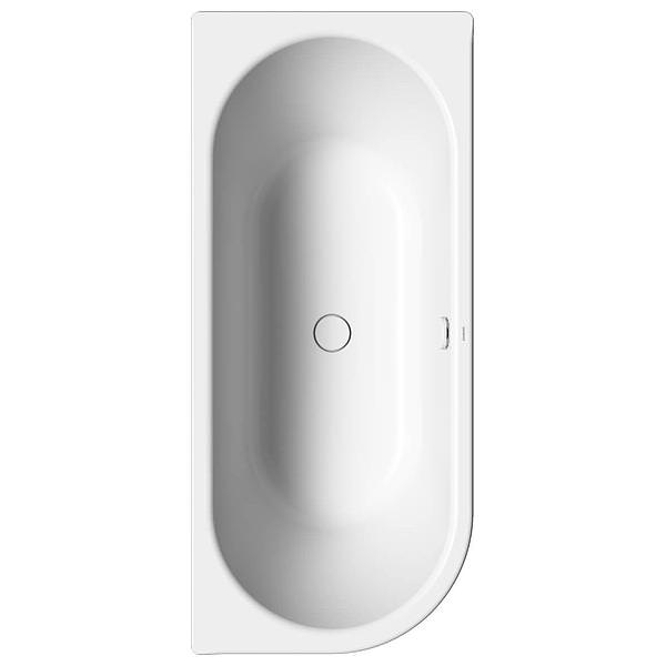 Kaldewei Avantgarde Centro Duo1 1700mm double-ended steel bath in white, shown from the side with smooth, modern design.