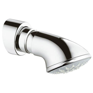 Grohe Relexa-5 Round Chrome Swivel Shower Head with Integral Arm - 5 Spray Mode - 95 x 95mm