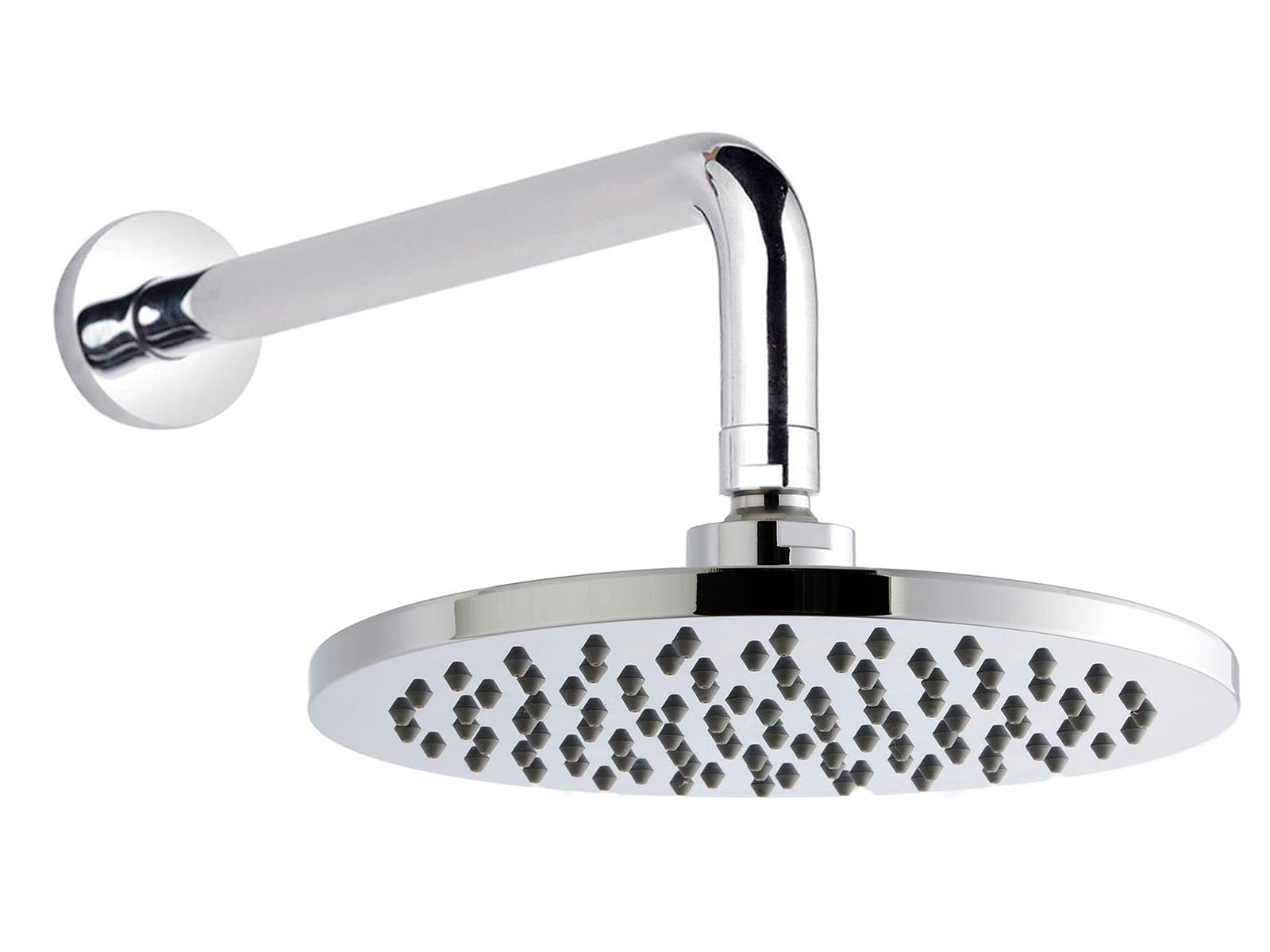 Nuie Brass and ABS Fixed Shower Head - Chrome - 200 x 200mm