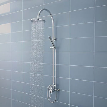 Nuie Ocean Chrome Round Contemporary Manual Shower Valve - 1 Outlet - 1 Control
