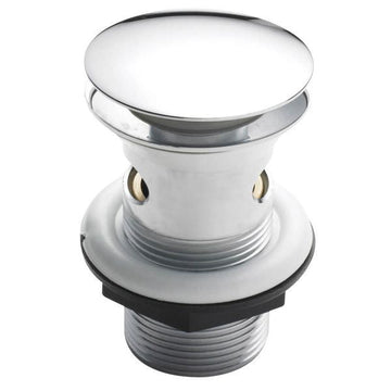 Nuie Chrome Easyclean Slotted Sprung Plug Basin Waste