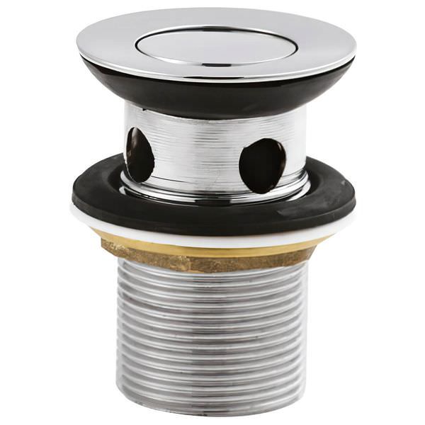 Nuie Brass Flip Top Basin Waste showing polished brass finish and flip top mechanism for bathroom sink.
