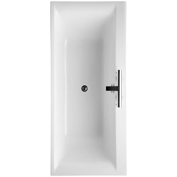 White Ideal Standard Concept Idealform double-ended rectangular bath, 1700x750mm, shown in a bathroom setting with clean lines.