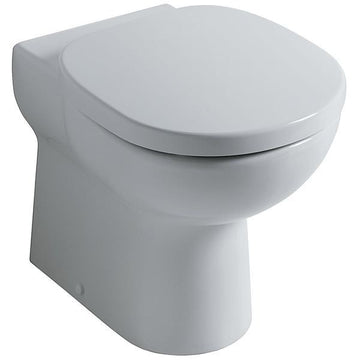 Ideal Standard Studio white back-to-wall WC pan, 550mm, modern bathroom fixture with sleek design and smooth surface.