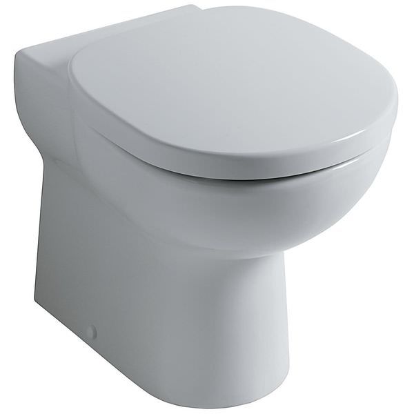 Ideal Standard Studio white back-to-wall WC pan, 550mm, modern bathroom fixture with sleek design and smooth surface.