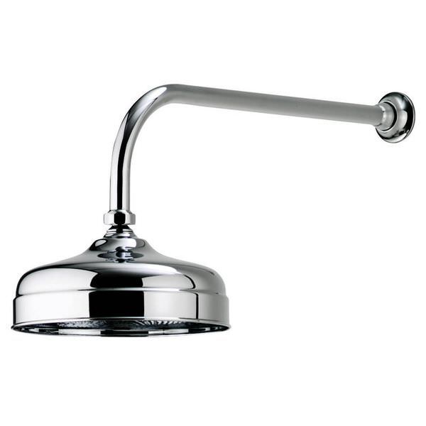 Aqualisa Aquatique Round Fixed Shower Head with Wall Arm - 200 x 200mm