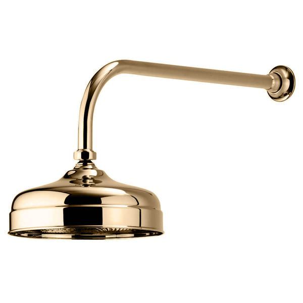 Aqualisa Aquatique Round Fixed Shower Head with Wall Arm - 200 x 200mm