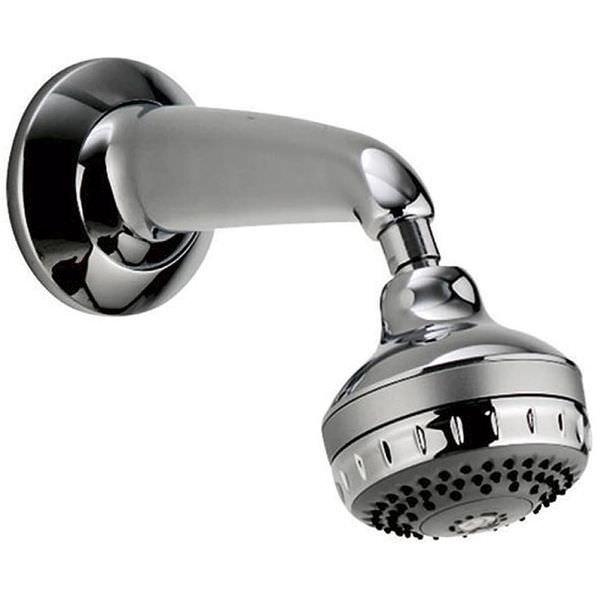 Aqualisa Turbostream Round Chrome Tilt Shower Head with Arm - 90 x 90mm - 3 Spray Modes