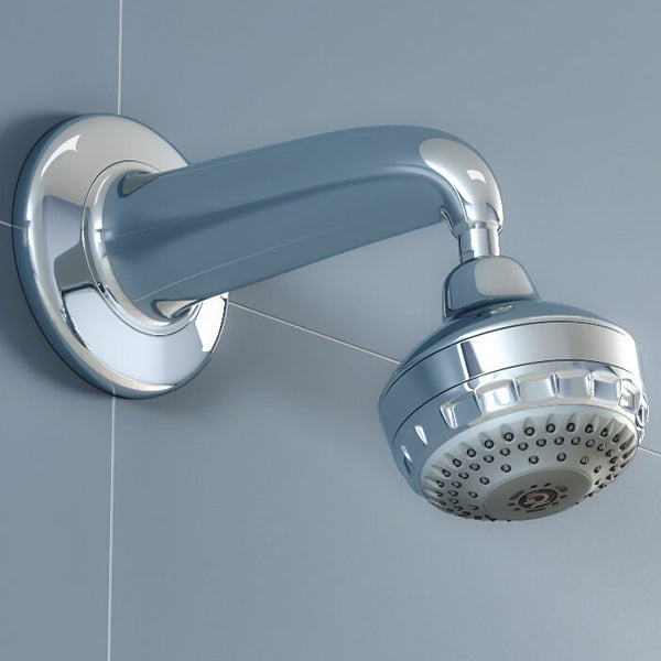 Aqualisa Turbostream Round Chrome Tilt Shower Head with Arm - 90 x 90mm - 3 Spray Modes