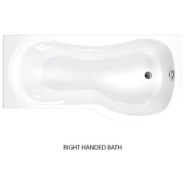 Carron Arc 5mm Acrylic White Shower Bath 1700 x 700-850mm
