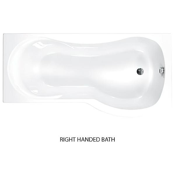 Carron Arc 5mm Acrylic White Shower Bath 1700 x 700-850mm