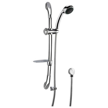 Nuie Luxury Chrome Slide Rail Kit with Multi Function Handset and Elbow - 680mm High