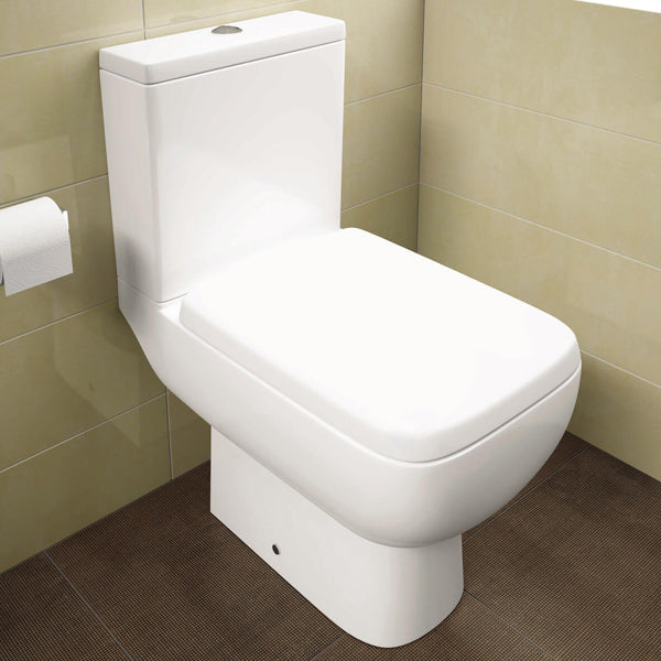 White RAK Series-600 full access WC pack with urea soft-close seat, includes toilet and seat, 350x600mm, designed for easy access.