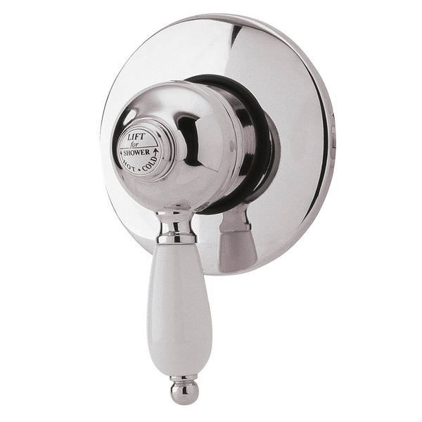 Nuie Nostalgic Traditional Concealed Manual Shower Valve - Round Trim - Chrome - 1 Control
