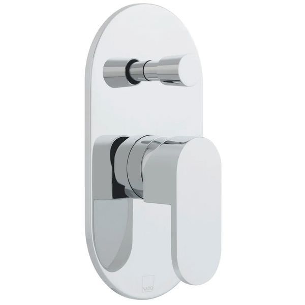 Vado Life Contemporary Concealed Manual Chrome Shower Valve - Oval Trim - 1 Control