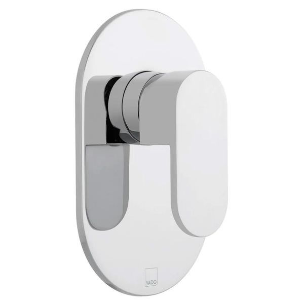 Vado Life Contemporary Concealed Manual Chrome Shower Valve - Oval Trim - 1 Control