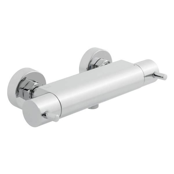 Vado Celsius Chrome Thermostatic Exposed Bar Shower Valve - 1 Outlet - 2 Control