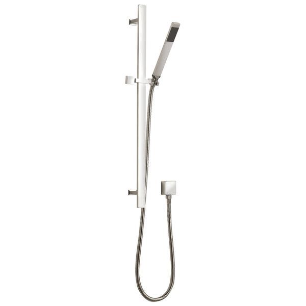 Hudson Reed Sheer Chrome Shower Rail Kit with Outlet Elbow - 685mm High