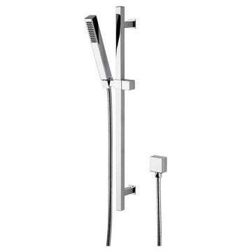 Hudson Reed Kubix Contemporary Adjustable Slide Rail Kit - Chrome - 685mm High