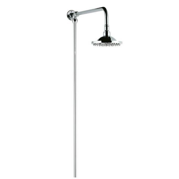 Hudson Reed Traditional Chrome Rigid Riser Kit with Shower Head - 1085mm High