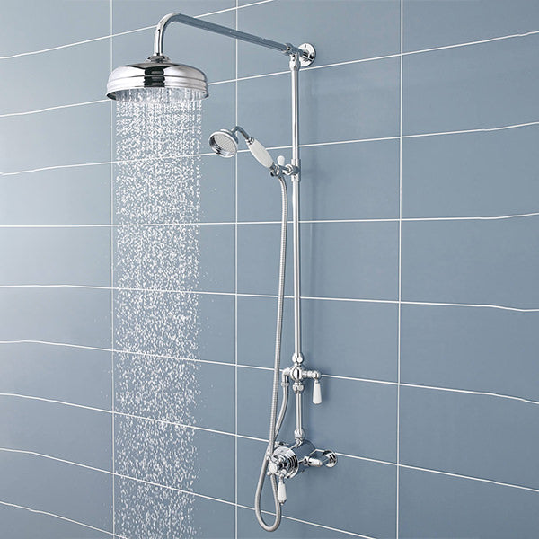 Hudson Reed Victorian Rigid Riser Kit with Diverter - 192 x 1260mm