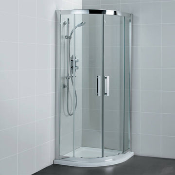 Ideal Standard Synergy Two Door Sliding Quadrant Shower Enclosure 900 x 900mm - Aluminium Frame