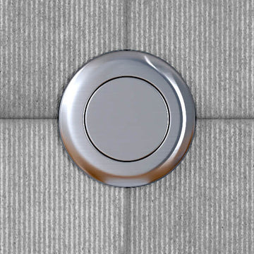 Geberit Hytouch Short Wall Pneumatic Single Flush Button - Finger Push - Stainless Steel