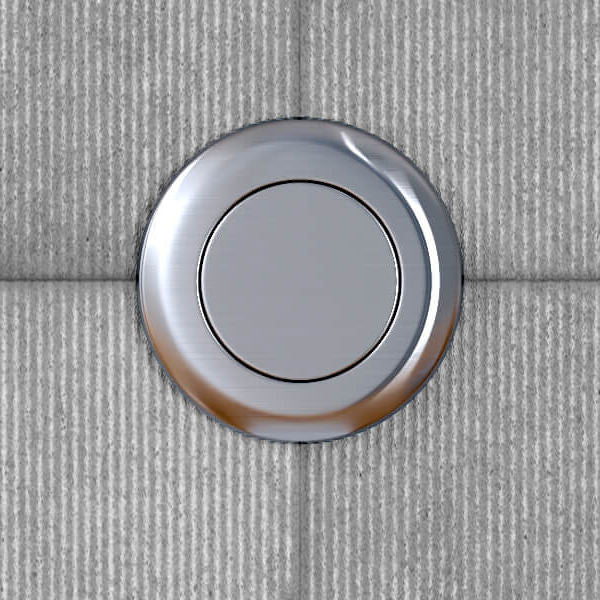 Geberit Hytouch Short Wall Pneumatic Single Flush Button - Finger Push - Stainless Steel