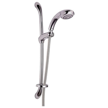 Mira Logic Chrome Shower Riser Rail Kit - Adjustable Bracket - 600mm High