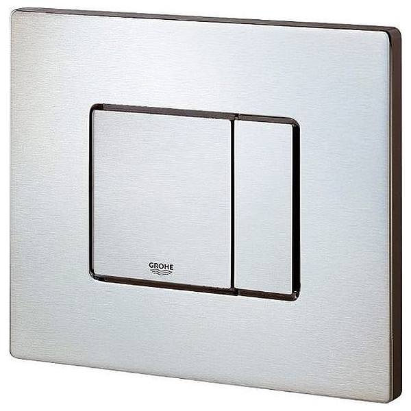 Grohe Cosmo Dual Buttons with Flush Plate - Stainless Steel - 197 x 156mm