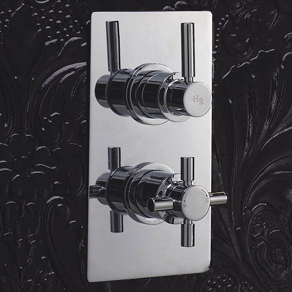 Hudson Reed Tec Pura Concealed Thermostatic Shower Valve - Rectangular Trim - 2 Control