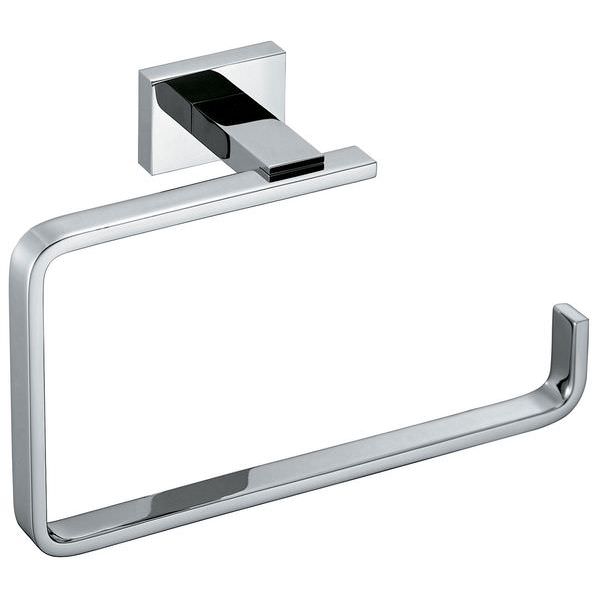 Chrome Vado Level wall-mounted towel ring with sleek design, perfect for modern bathroom decor.