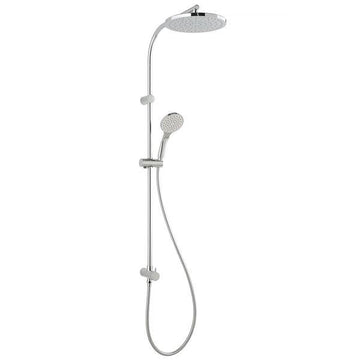 Vado Chrome Rigid Riser Kit with Handset and Shower Head - 1090mm High