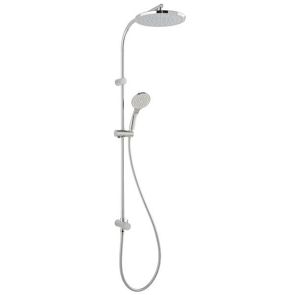 Vado Chrome Rigid Riser Kit with Handset and Shower Head - 1090mm High