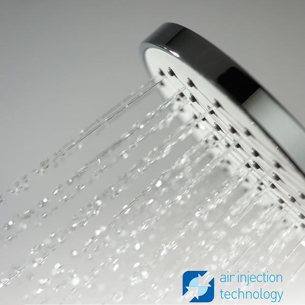 Vado Atmosphere Air Injected Chrome Shower Rail Kit - Adjustable Brackets - 900mm High