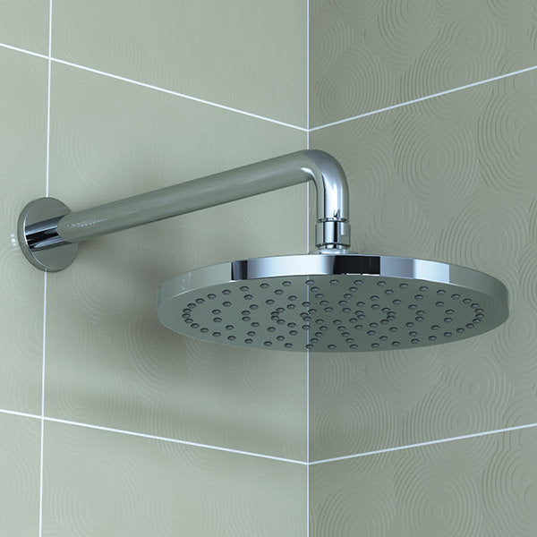 Vado Saturn Chrome Round Fixed Shower Head - 1 Spray Mode - 254 x 254mm