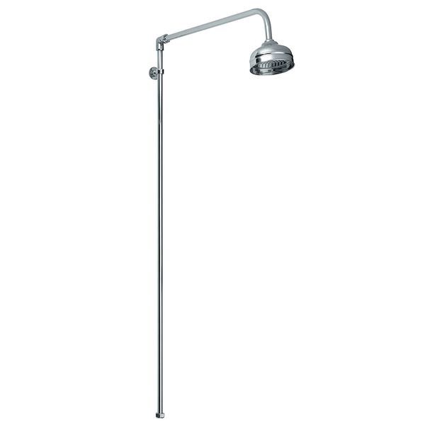Nuie Traditional Rigid Riser with Swivel Shower Head - 1025mm High