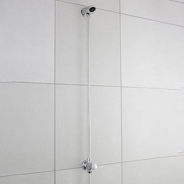 Nuie Commercial Exposed Non-Concussive Shower Valve - Chrome - 1 Outlet and Control