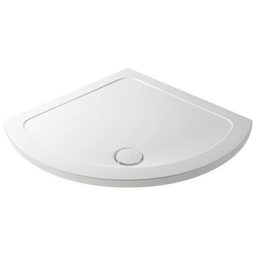Nuie Pearlstone Slimline White Quadrant Shower Tray - ABS Acrylic-Capped - 850 x 850mm