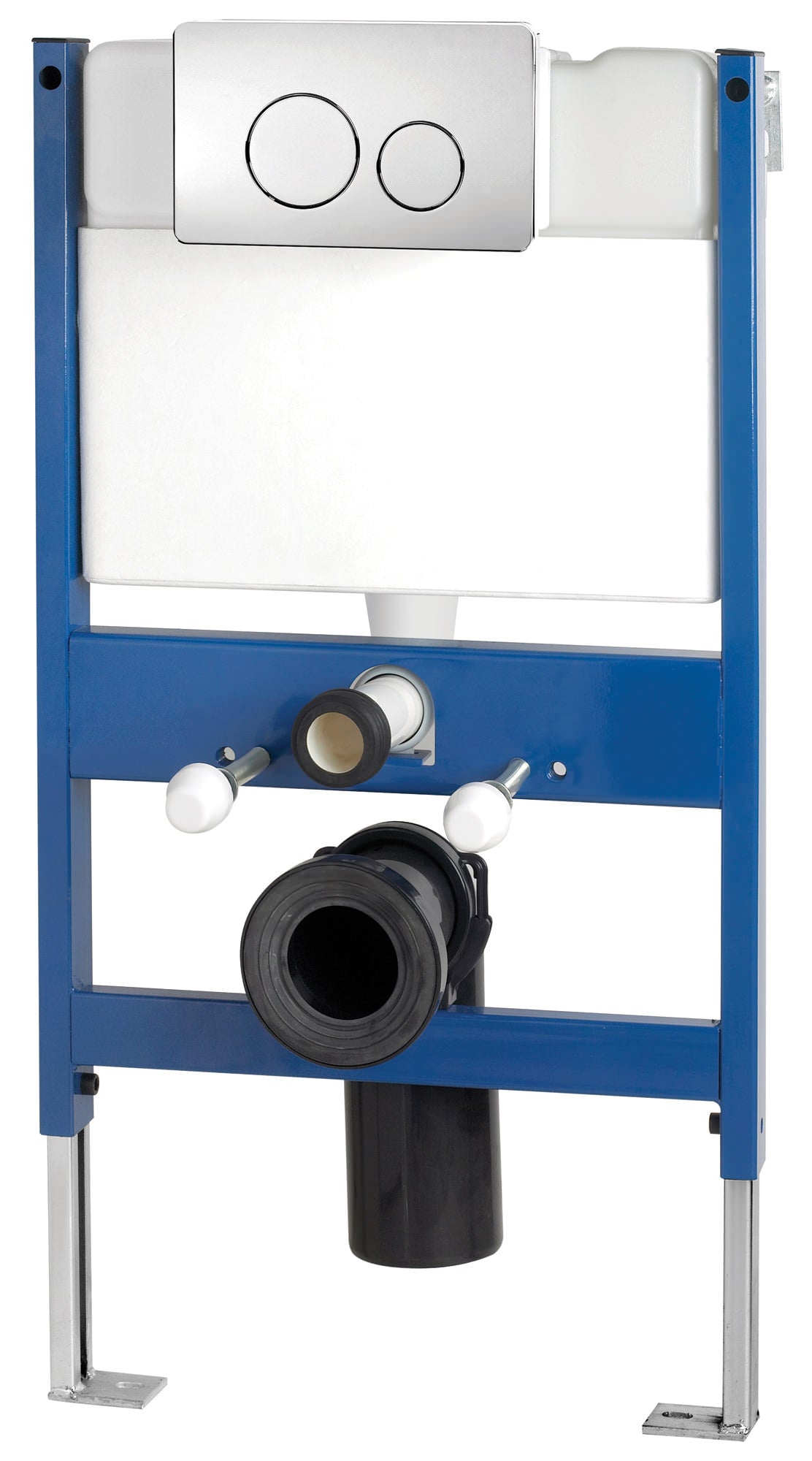 IMEX Wall Hung WC Frame with Cistern and Chrome Finish Dual Flush Plate - Reduced Height - 500 x 800mm