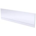 White acrylic bath front panel by Tuskan Tiles, straight design, smooth surface, ideal for modern bathroom decor.