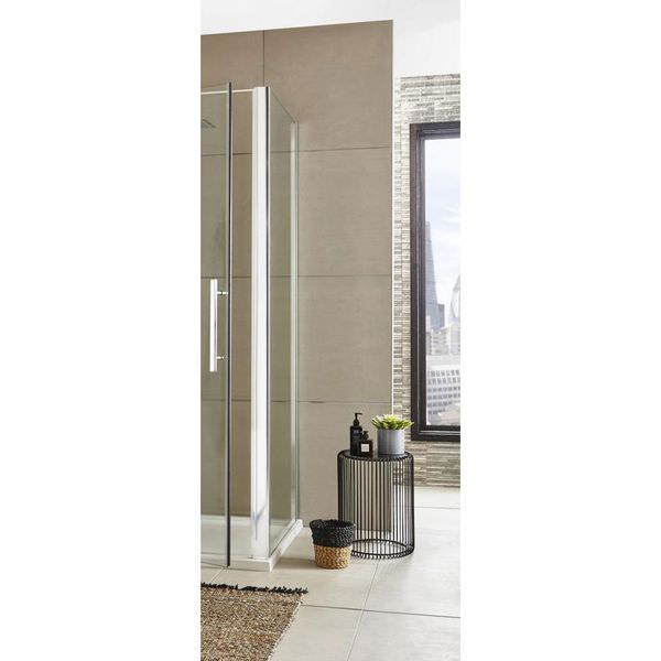 Hudson Reed Apex Aluminium Semi Frameless Side Panel - 1900mm Height