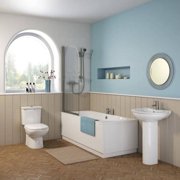 Nuie Otley white acrylic double-ended bath with leg set, 4mm thick, un-drilled, featuring a sleek, modern design.