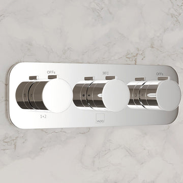 Vado Altitude Chrome Concealed Thermostatic Shower Valve - 3 Control