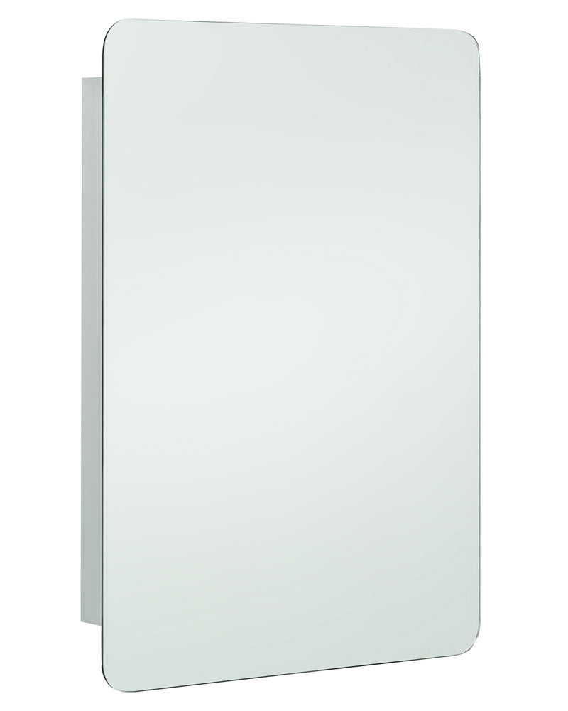 RAK Uno Hinged Stainless Steel Cabinet - Reversible Mirrored Door - 460 x 660mm - Tuskan Tiles