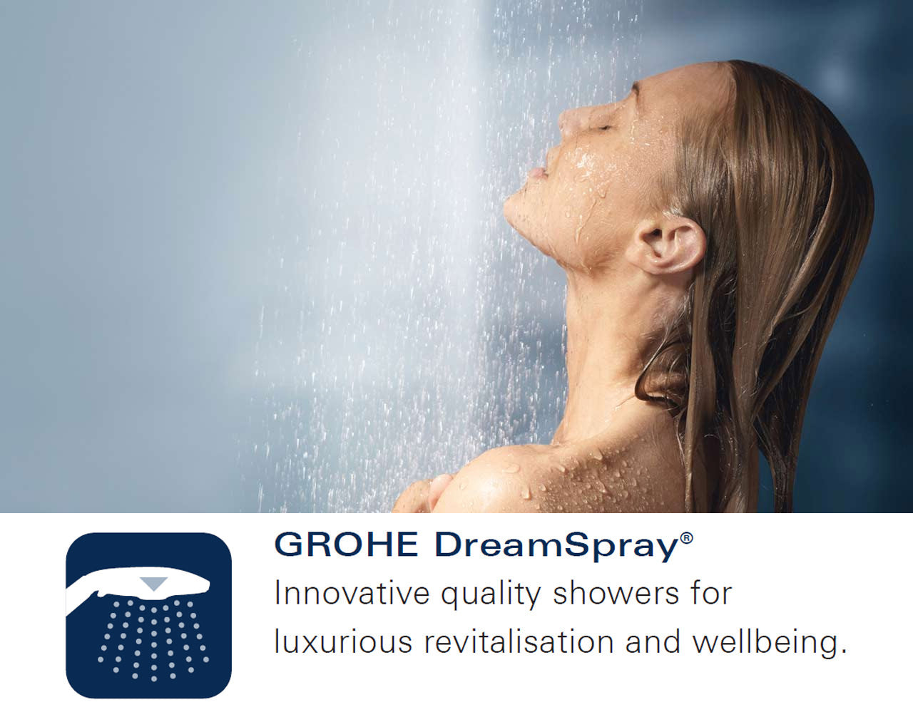 Grohe Euphoria Cube Chrome Shower Handset - Single Spray Mode
