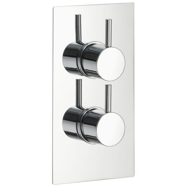 Imex Arco Chrome Concealed Thermostatic Shower Valve - Rectangular Trim - 2 Control