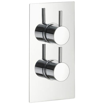 IMEX Arco Chrome Concealed Thermostatic Shower Valve - Rectangular - 2 Control